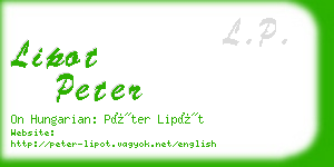 lipot peter business card